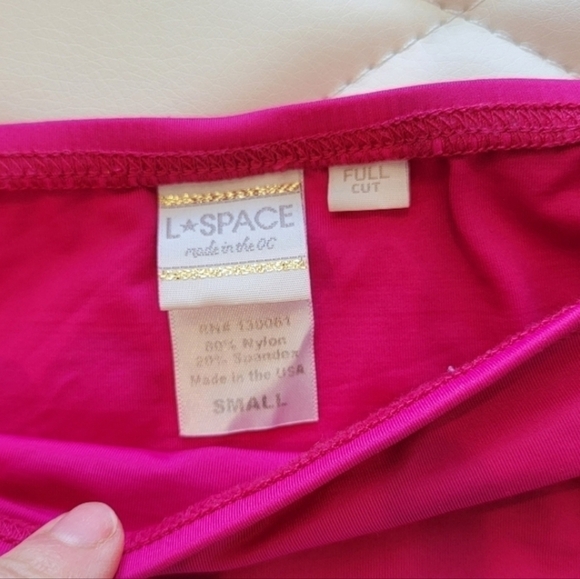 L*Space Hot Pink Full Cut Bikini Bottoms Size Small - Picture 4 of 4
